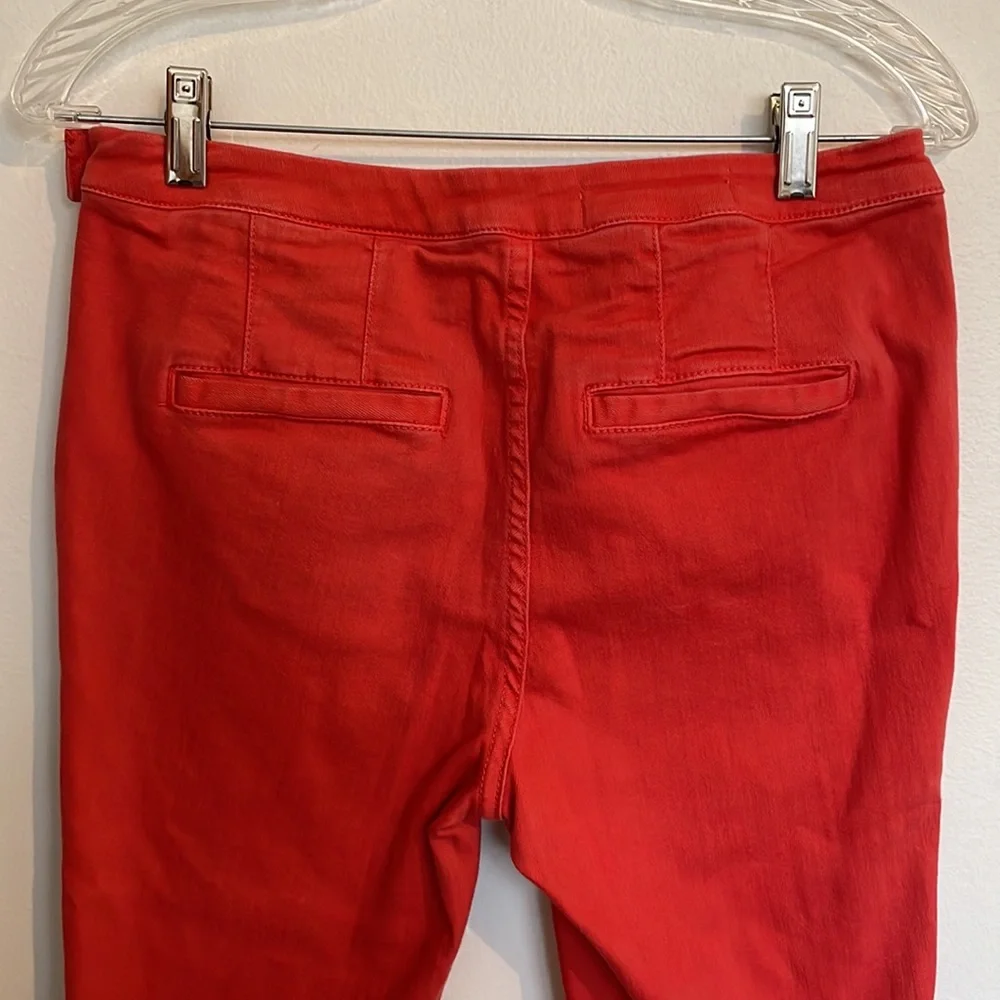 Anthro | Pilcro & The Letterpress | High Rise Coral Crop Denim Jegging Legging
